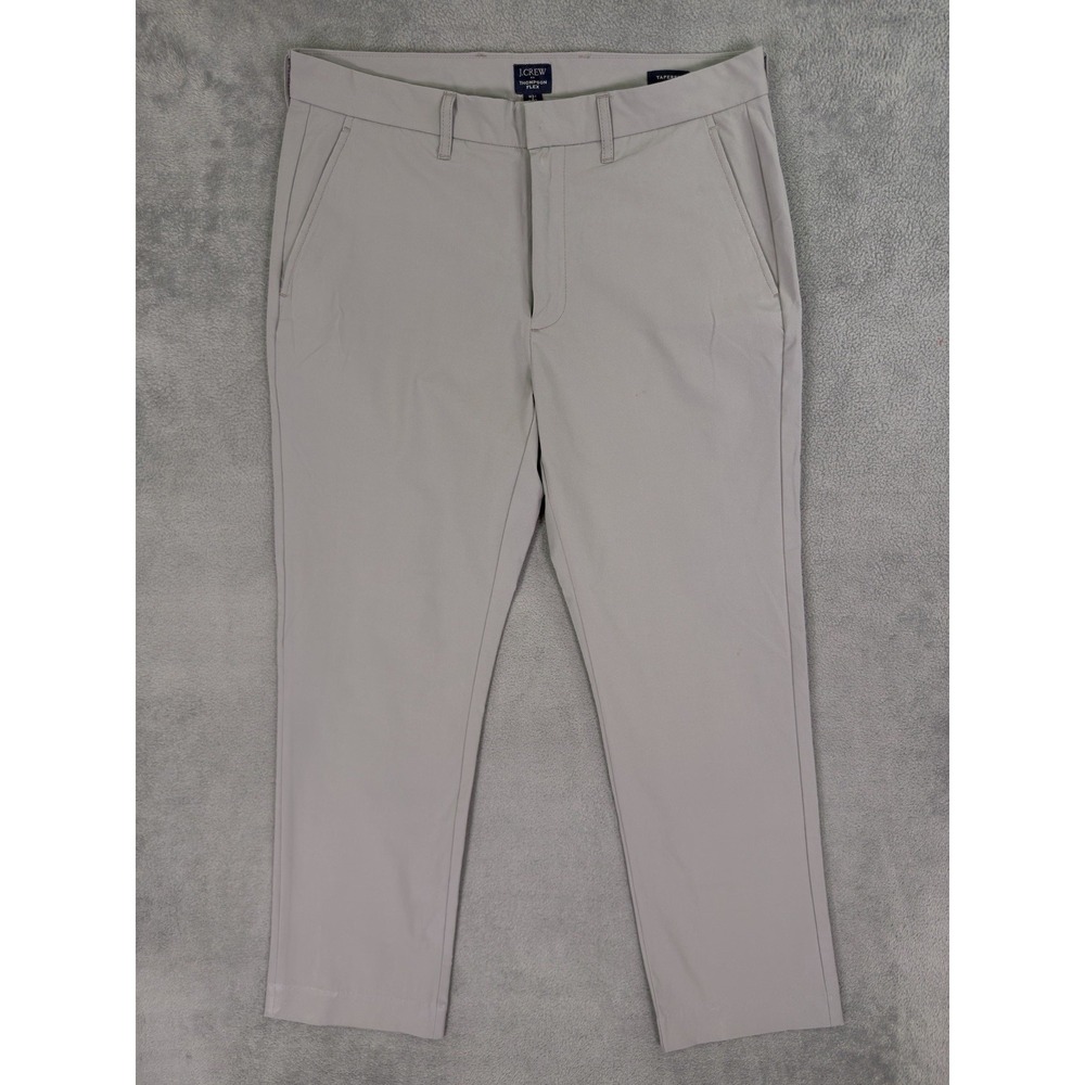 J.Crew Thompson Flex Tapered Pants Mens 31x30 Gray Stretch Chino Trousers
